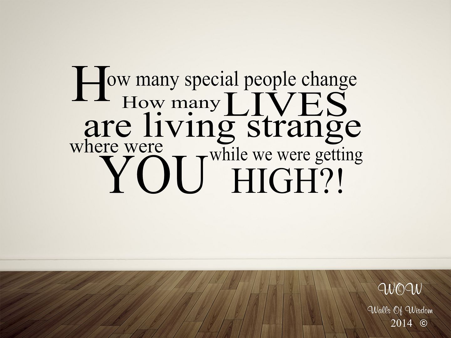 Oasis Champagne Supernova Lyrics Wall Stickers & Decals / Wall Art Home